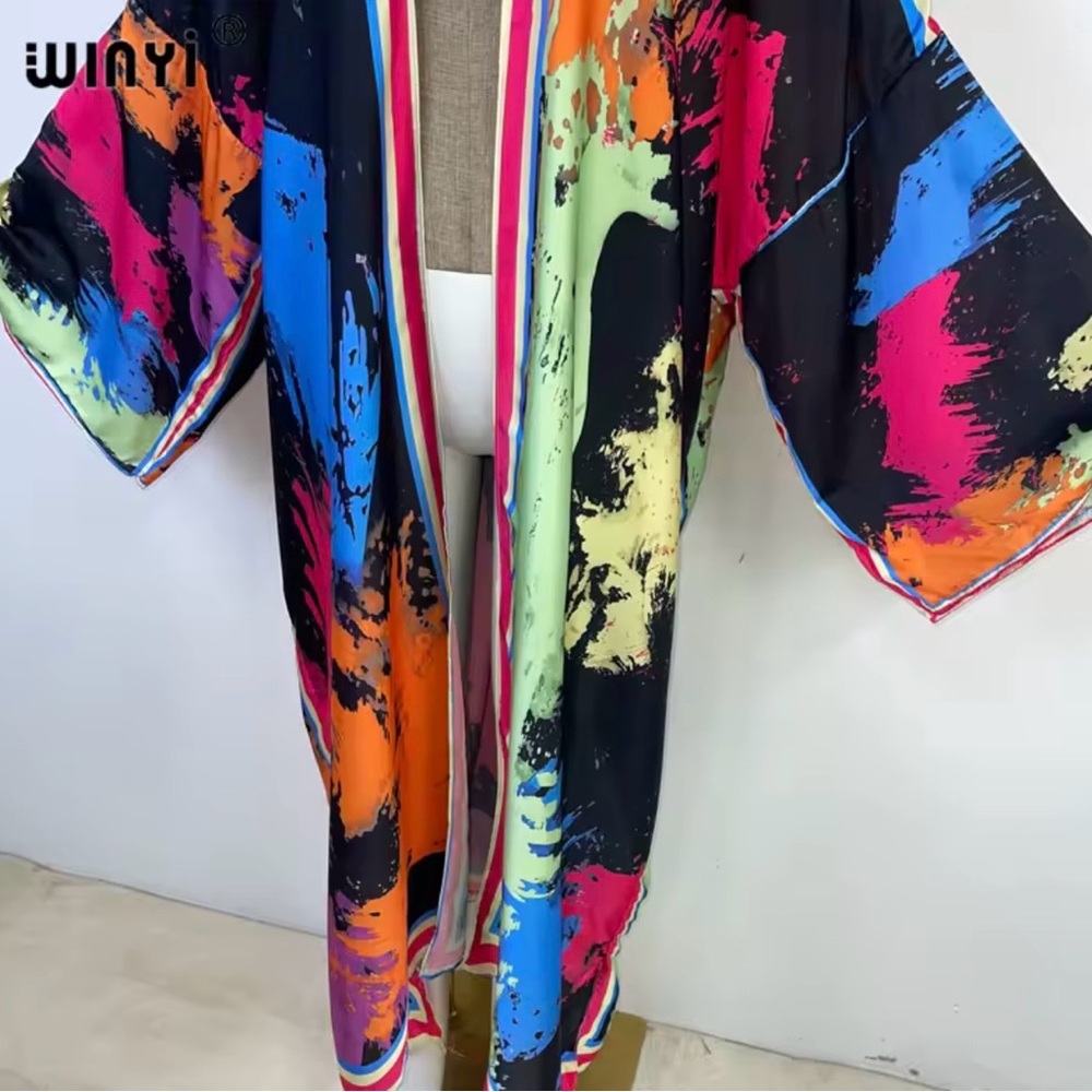 Multicolor Kimono Robe - Picture 2 of 2